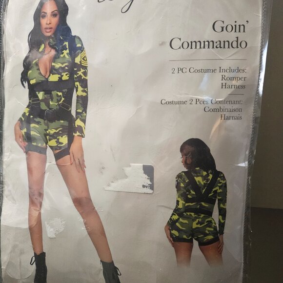 NIB Goin Commando Camo Romper Spirit Halloween - Picture 4 of 4